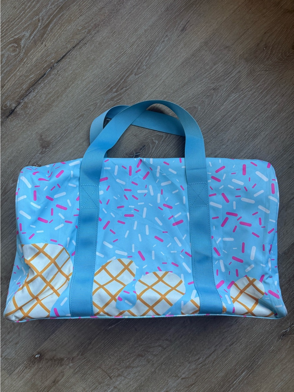 Blue drip Ice Cream Pattern duffle